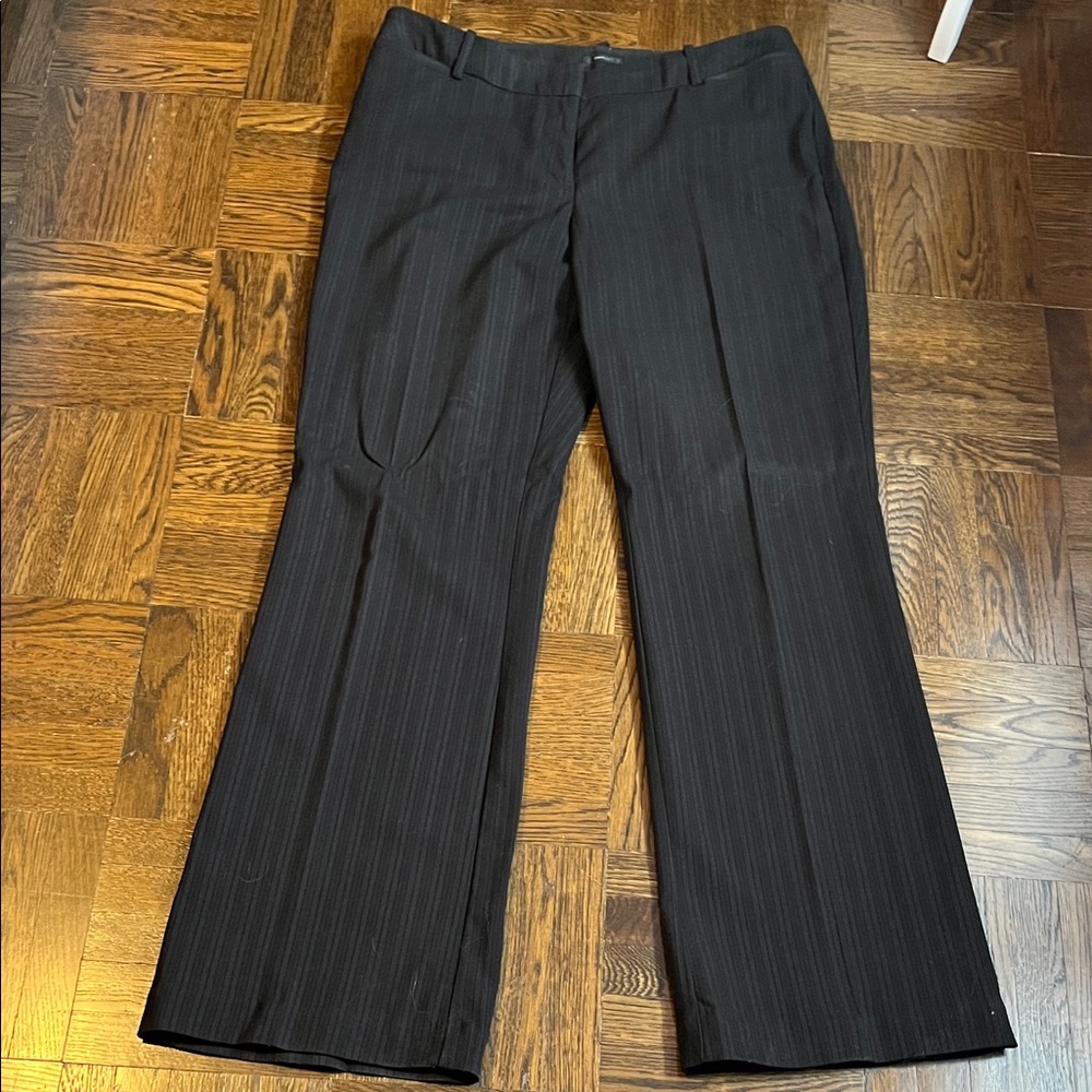 Worthington Woman’s Black/Charcoal Pinstripe Dress Pants
